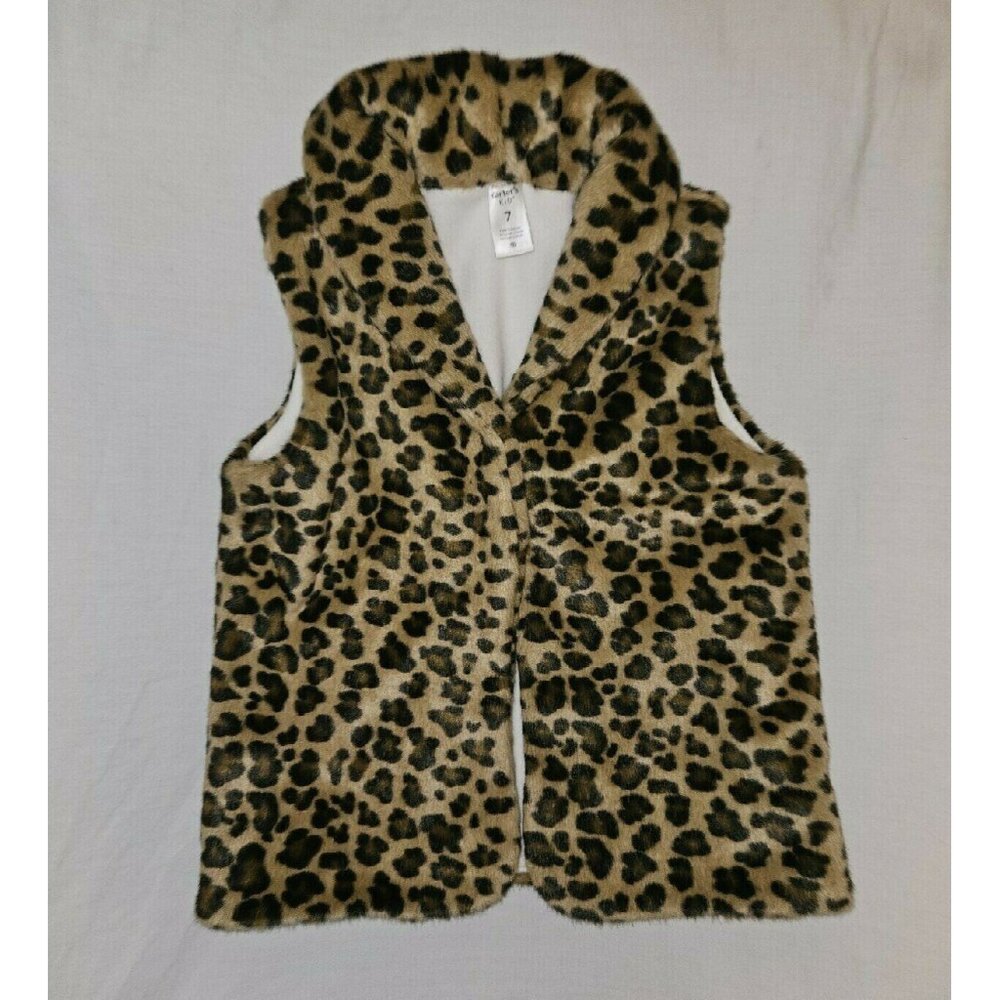 Carter's Cheetah Print Fuzzy Vest 7
